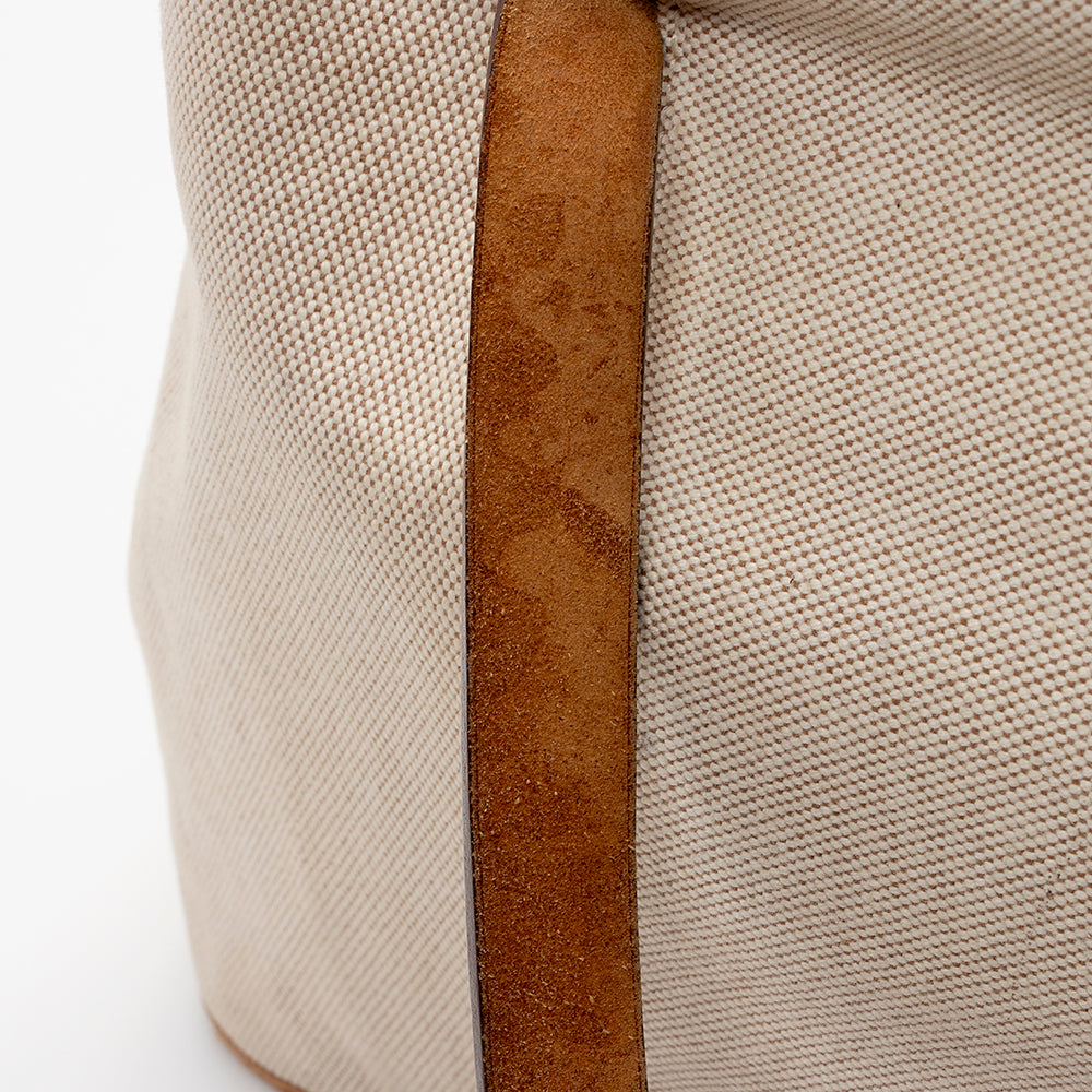 Hermes Canvas Calfskin Cabag Elan Tote - FINAL SALE (SHF-16359)