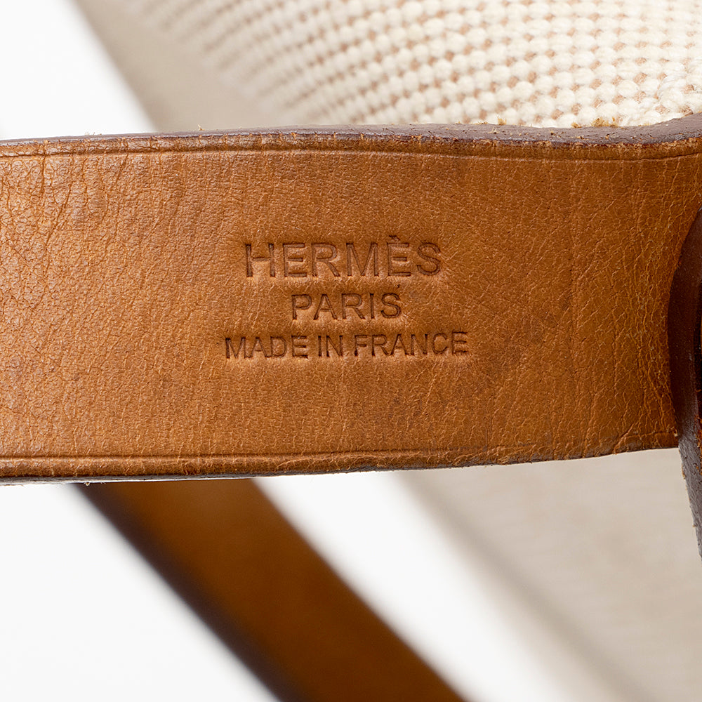 Hermes Canvas Calfskin Cabag Elan Tote - FINAL SALE (SHF-16359)