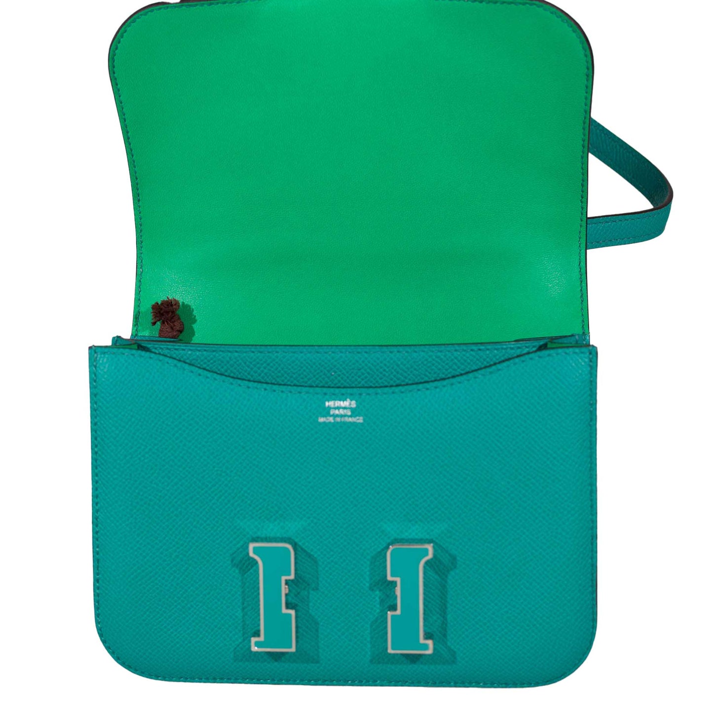 Hermes Constance 18 Blue Paon Verso Menthe Epsom Palladium Hardware - 2017, A