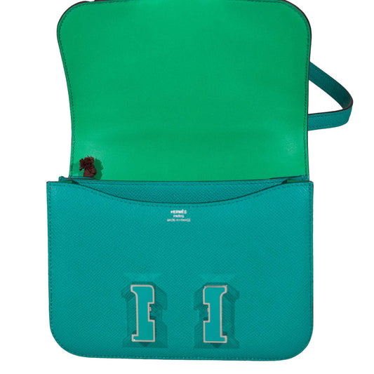 Hermes Constance 18 Blue Paon Verso Menthe Epsom Palladium Hardware - 2017, A