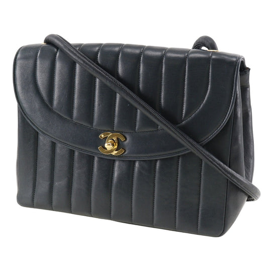 CHANEL Shoulder Bag Calfskin black Women Used