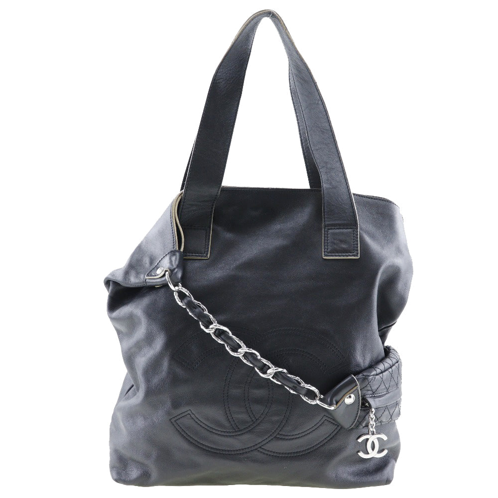 CHANEL Handbag Calfskin black 2WAYShoulder Women Used