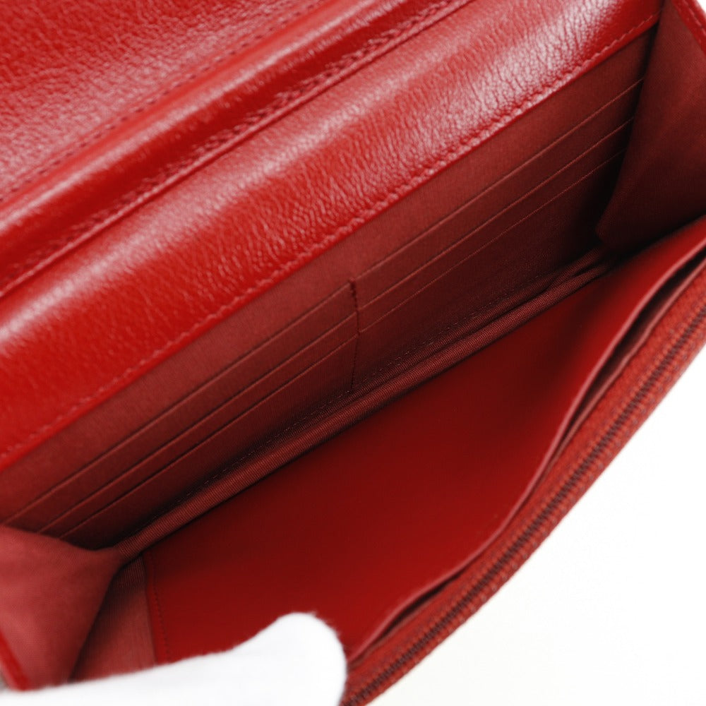 CHANEL Shoulder Bag Calfskin Red Matrasse Studs