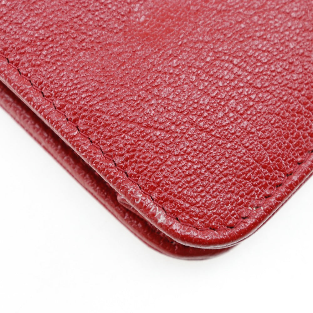 CHANEL Shoulder Bag Calfskin Red Matrasse Studs