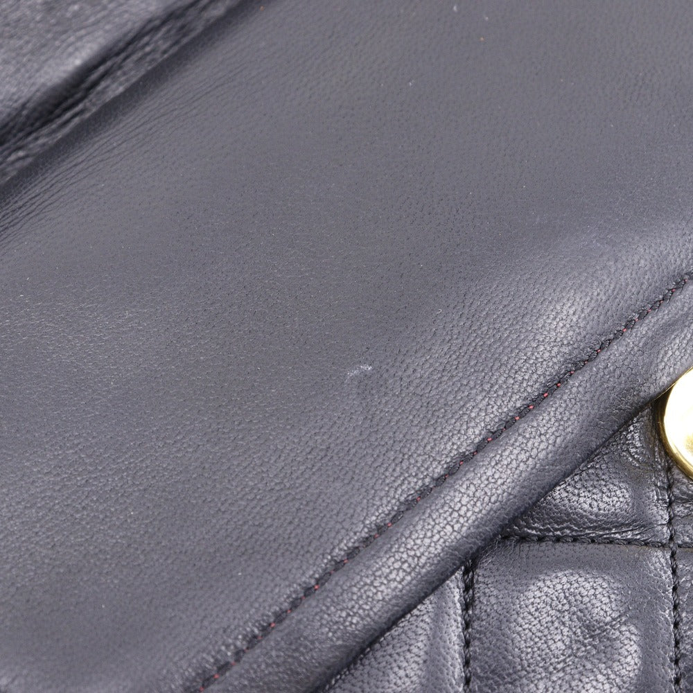 CHANEL Shoulder Bag lambskin black Matrasse ChainShoulder