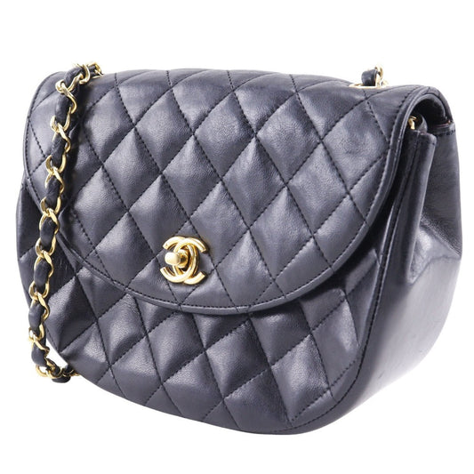 CHANEL Shoulder Bag Calfskin black Matrasse ChainShoulder