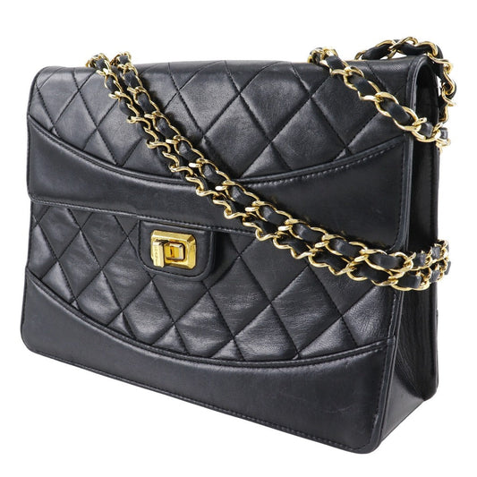 CHANEL Shoulder Bag lambskin black 2.55 Matrasse ChainShoulder