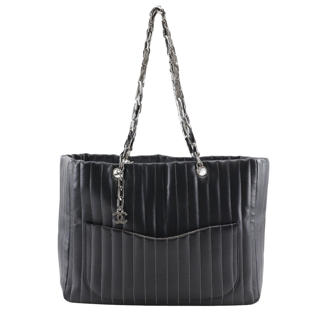 CHANEL Shoulder Bag lambskin black New Mademoiselle Chain bag
