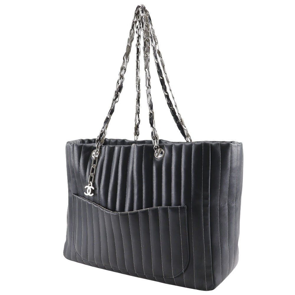 CHANEL Shoulder Bag lambskin black New Mademoiselle Chain bag