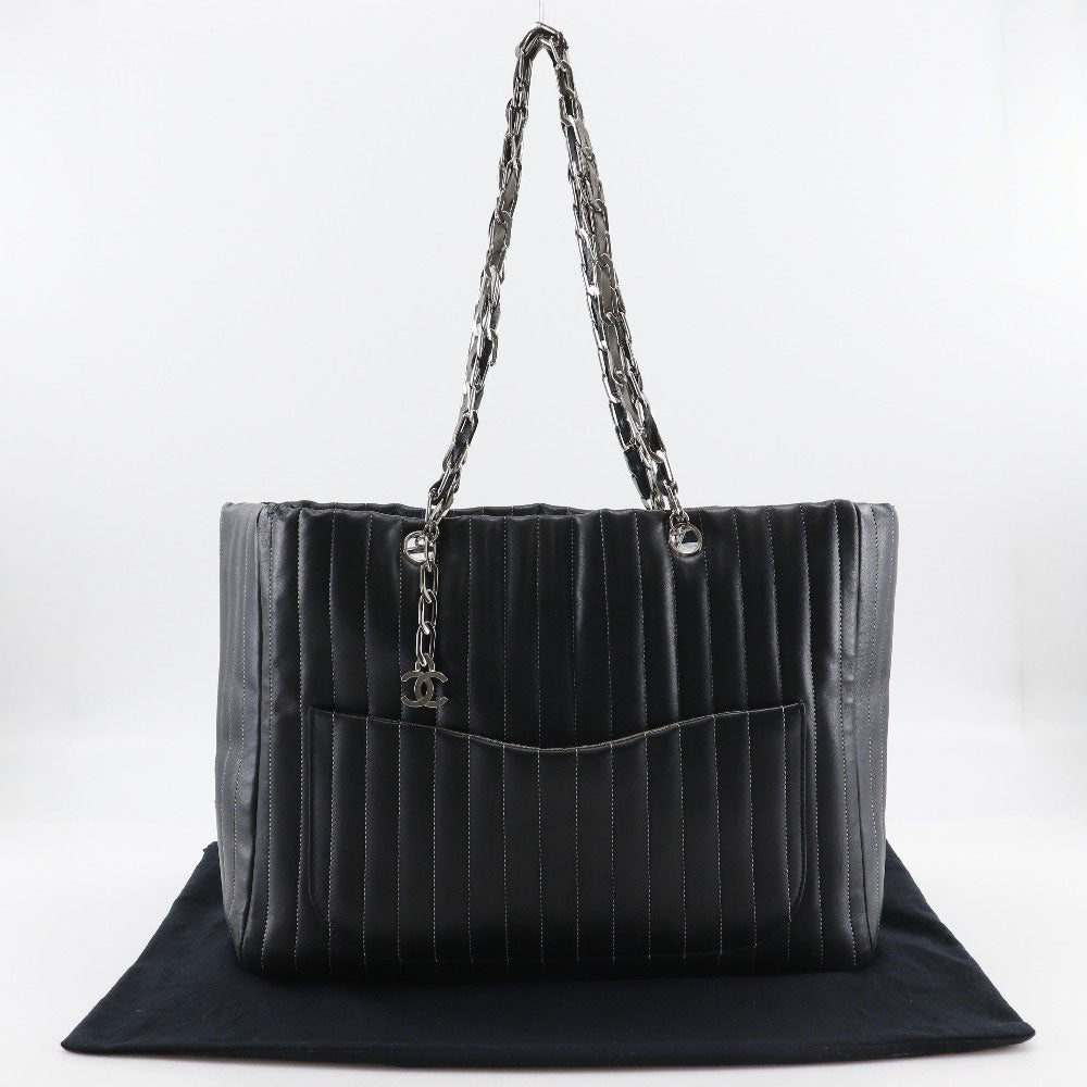 CHANEL Shoulder Bag lambskin black New Mademoiselle Chain bag