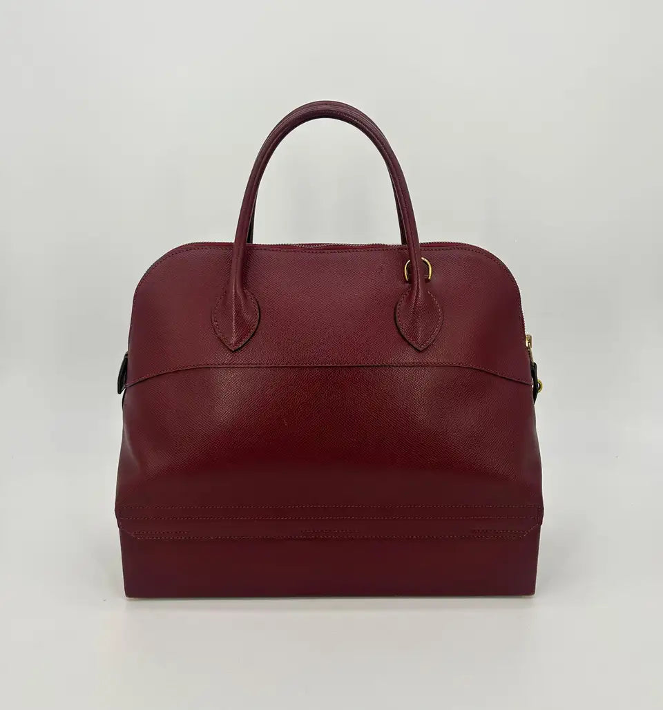 Hermes Rouge Epsom Leather Macpherson Bag c1990s