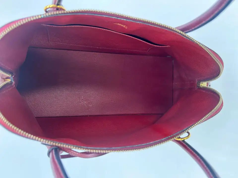 Hermes Rouge Epsom Leather Macpherson Bag c1990s