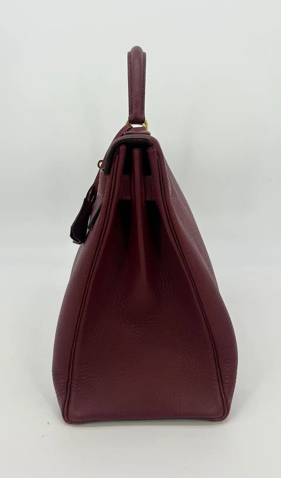 Hermes Rouge Clemence Leather Kelly 40