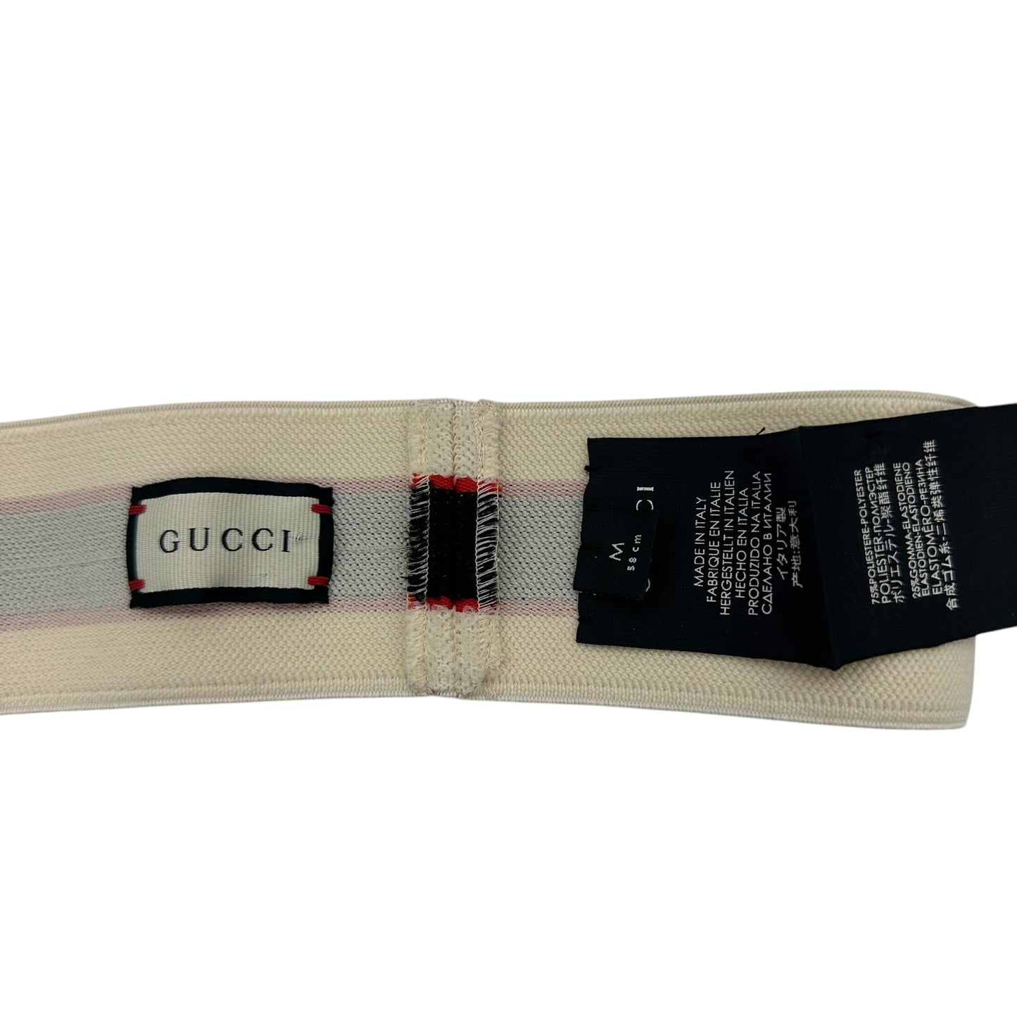Accessory Luxury Designer Label By Gucci In Black & Cream