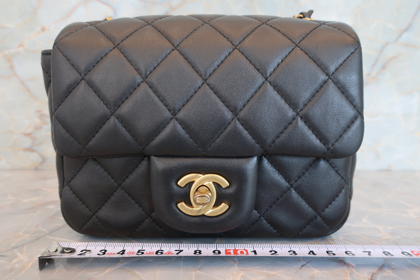 CHANEL/シャネル ミニマトラッセチェーンショルダーバッグ ラムスキン ブラック/ゴールド金具 ショルダーバッグ 700070250