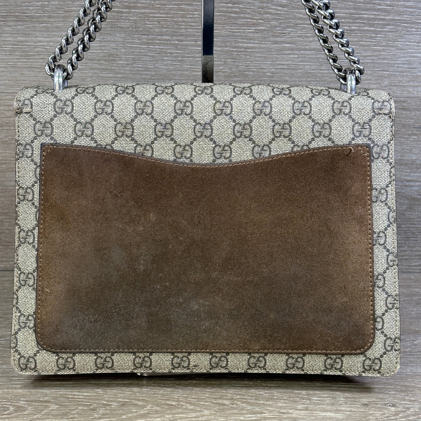 Gucci GG Supreme Monogram Medium Dionysus Shoulder Bag Taupe