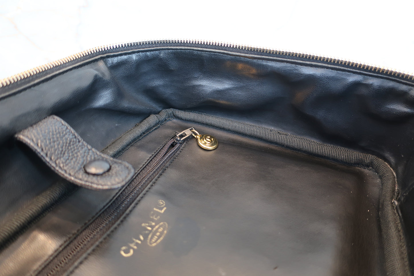 CHANEL/シャネル ココマーク2WAYバニティ キャビアスキン ブラック/ゴールド金具 バニティ 700070261