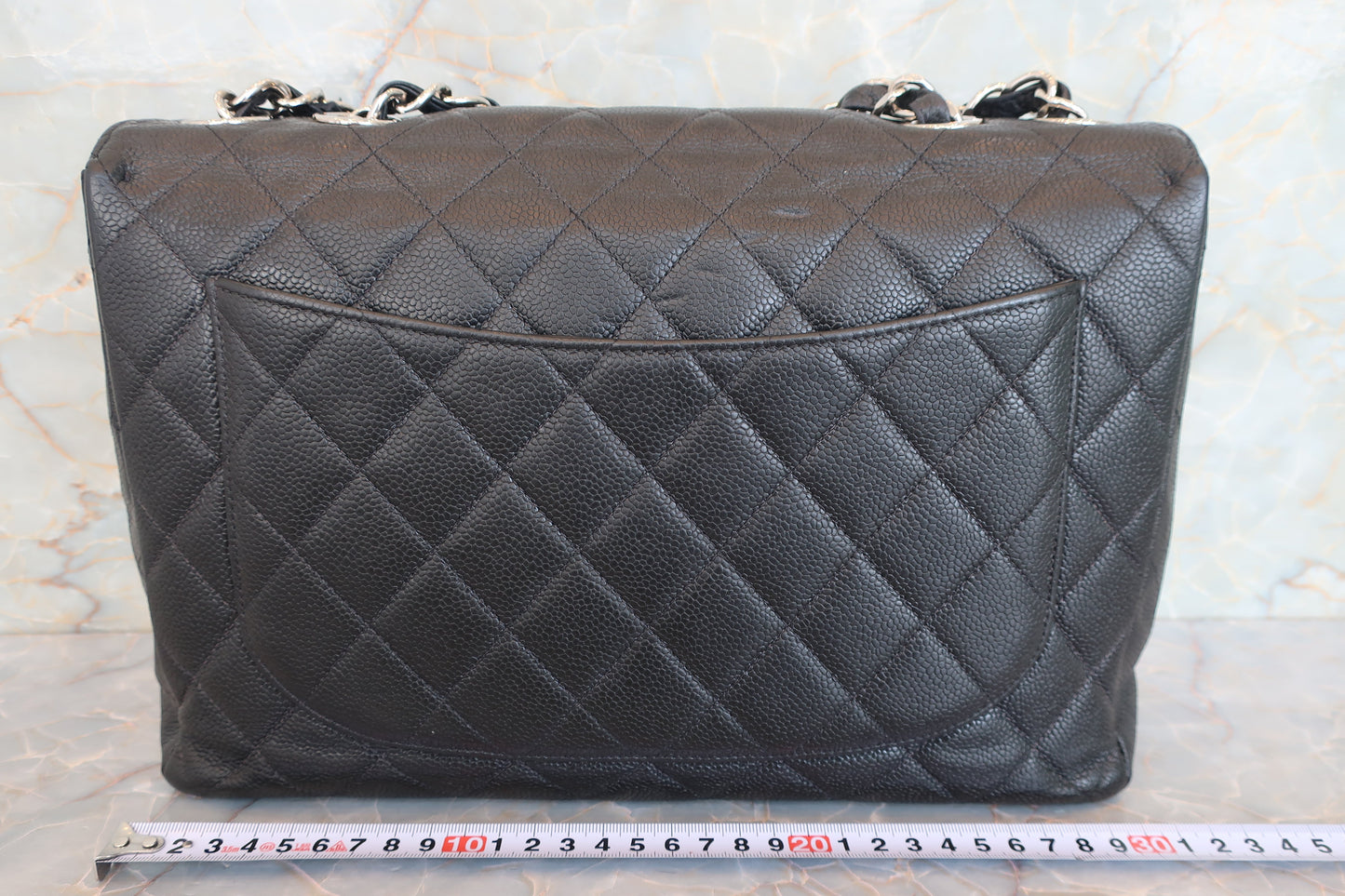 CHANEL/シャネル 中マトラッセシングルフラップチェーンショルダーバッグ キャビアスキン ブラック/シルバー金具 ショルダーバッグ 700070267