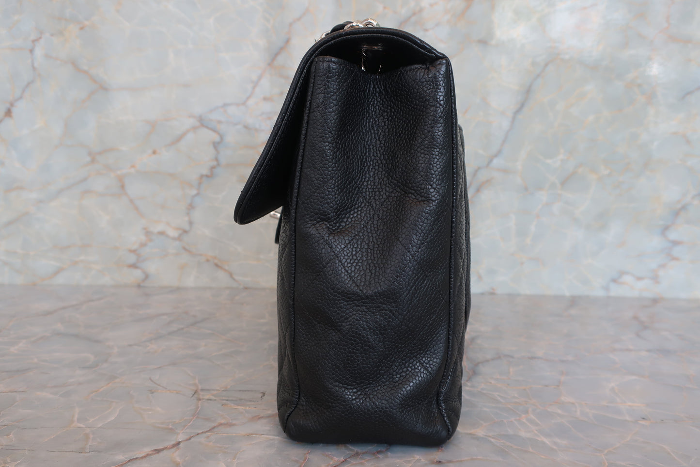 CHANEL/シャネル 中マトラッセシングルフラップチェーンショルダーバッグ キャビアスキン ブラック/シルバー金具 ショルダーバッグ 700070267