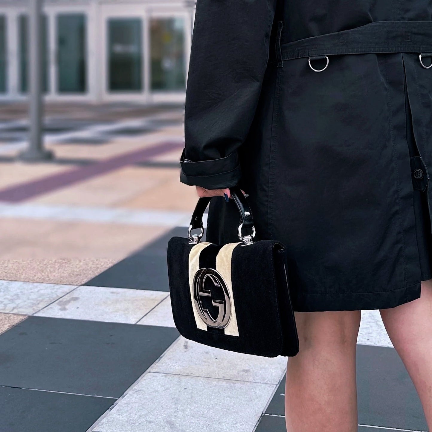 Gucci Velvet Interlocking GG Handbags TWS