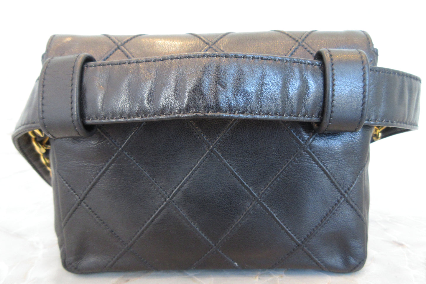 CHANEL/シャネル ビコローレウエストバッグ ラムスキン ブラック/ゴールド金具 ウエストバッグ 700070156