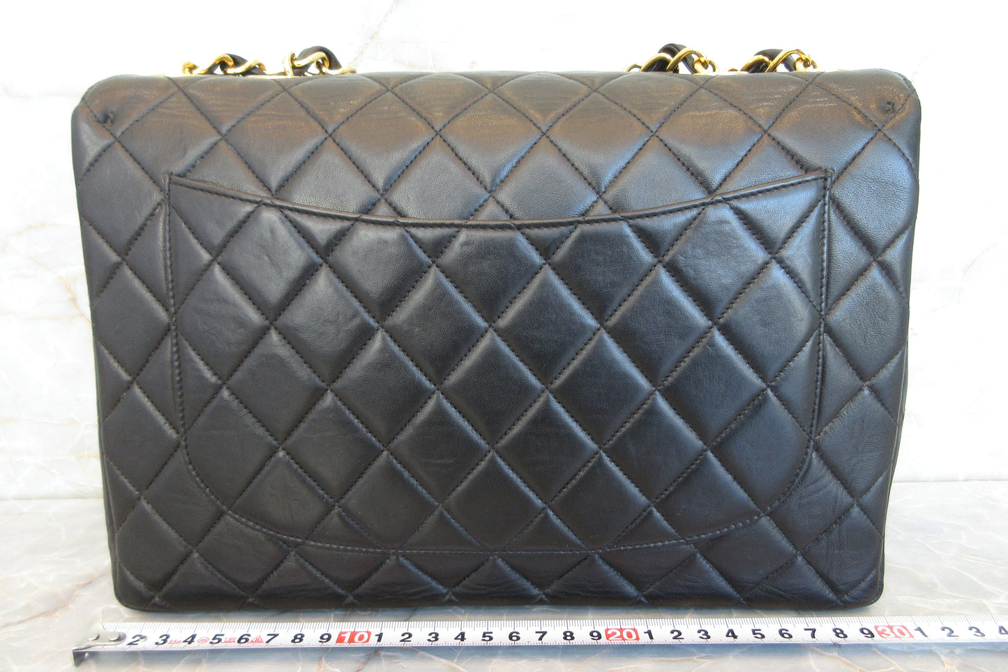 CHANEL/シャネル 中マトラッセシングルフラップチェーンショルダーバッグ ラムスキン ブラック/ゴールド金具 ショルダーバッグ 700070161