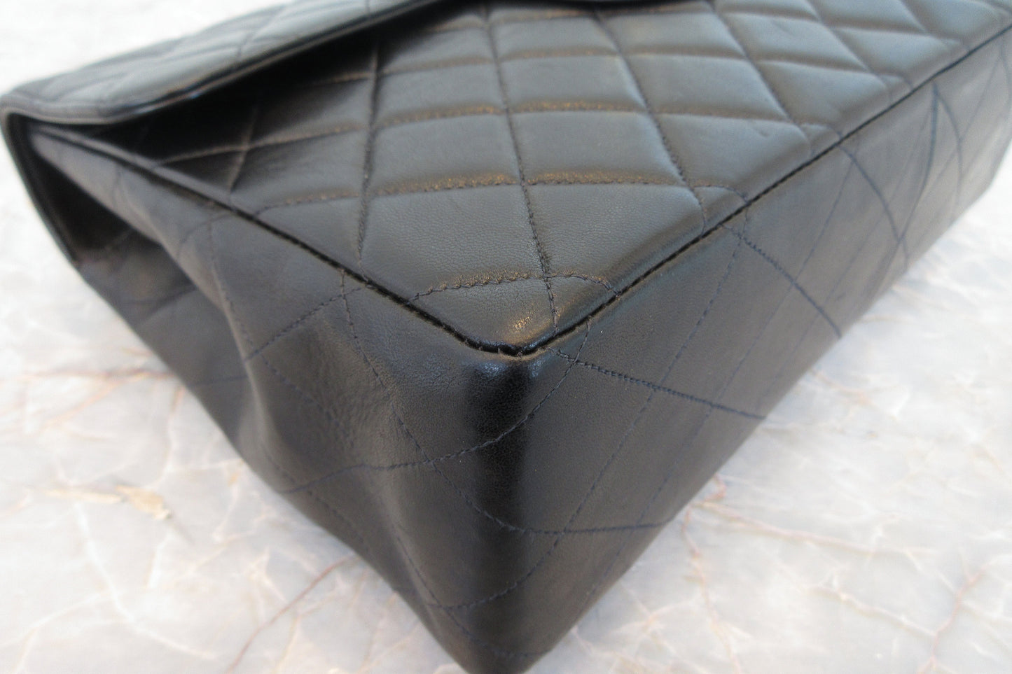 CHANEL/シャネル 中マトラッセシングルフラップチェーンショルダーバッグ ラムスキン ブラック/ゴールド金具 ショルダーバッグ 700070161