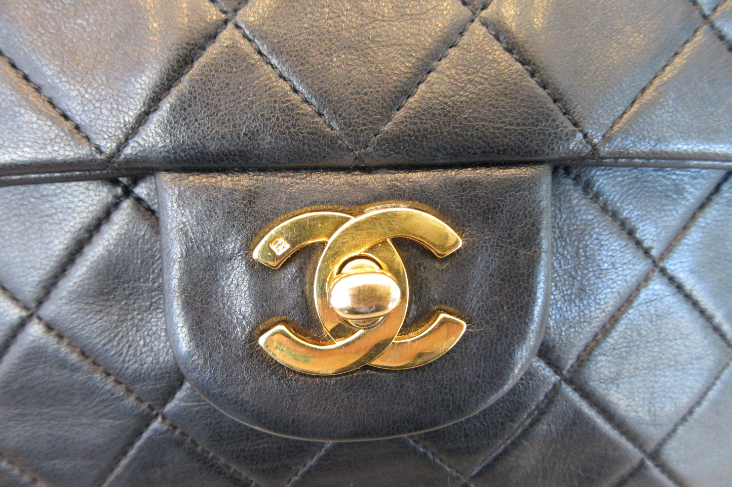 CHANEL/シャネル マトラッセWフラップWチェーンショルダーバッグ ラムスキン ブラック/ゴールド金具 ショルダーバッグ 700070154