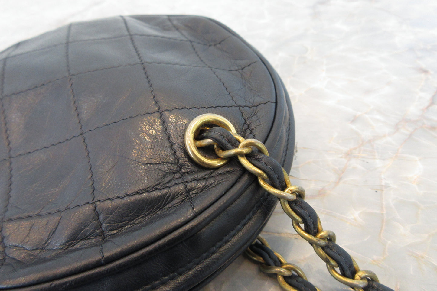 CHANEL/シャネル マトラッセフリンジハンドバッグ ラムスキン ネイビー/ゴールド金具 ハンドバッグ 700070148