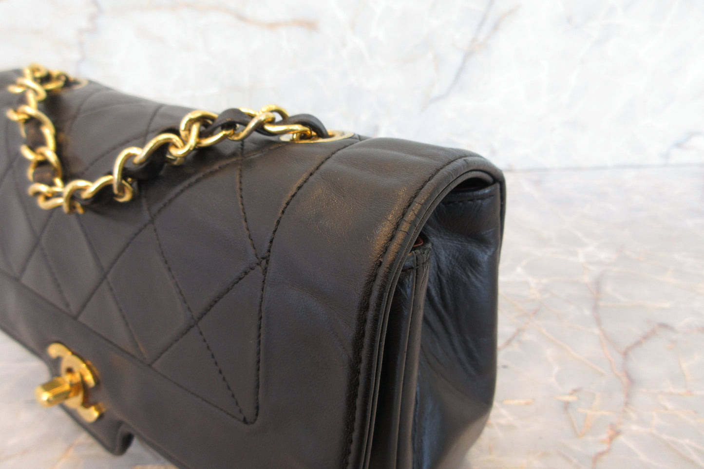 CHANEL/シャネル マトラッセチェーンショルダーバッグ ラムスキン ブラック/ゴールド金具 ショルダーバッグ 700070153