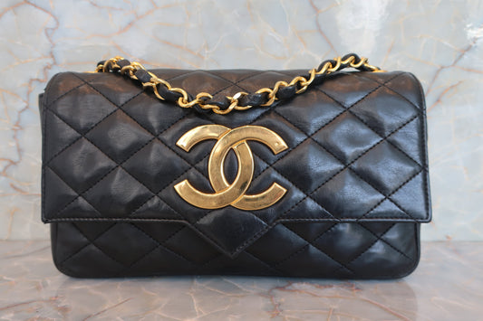 CHANEL/シャネル デカココチェーンショルダーバッグ ラムスキン ブラック/ゴールド金具 ショルダーバッグ 700060270