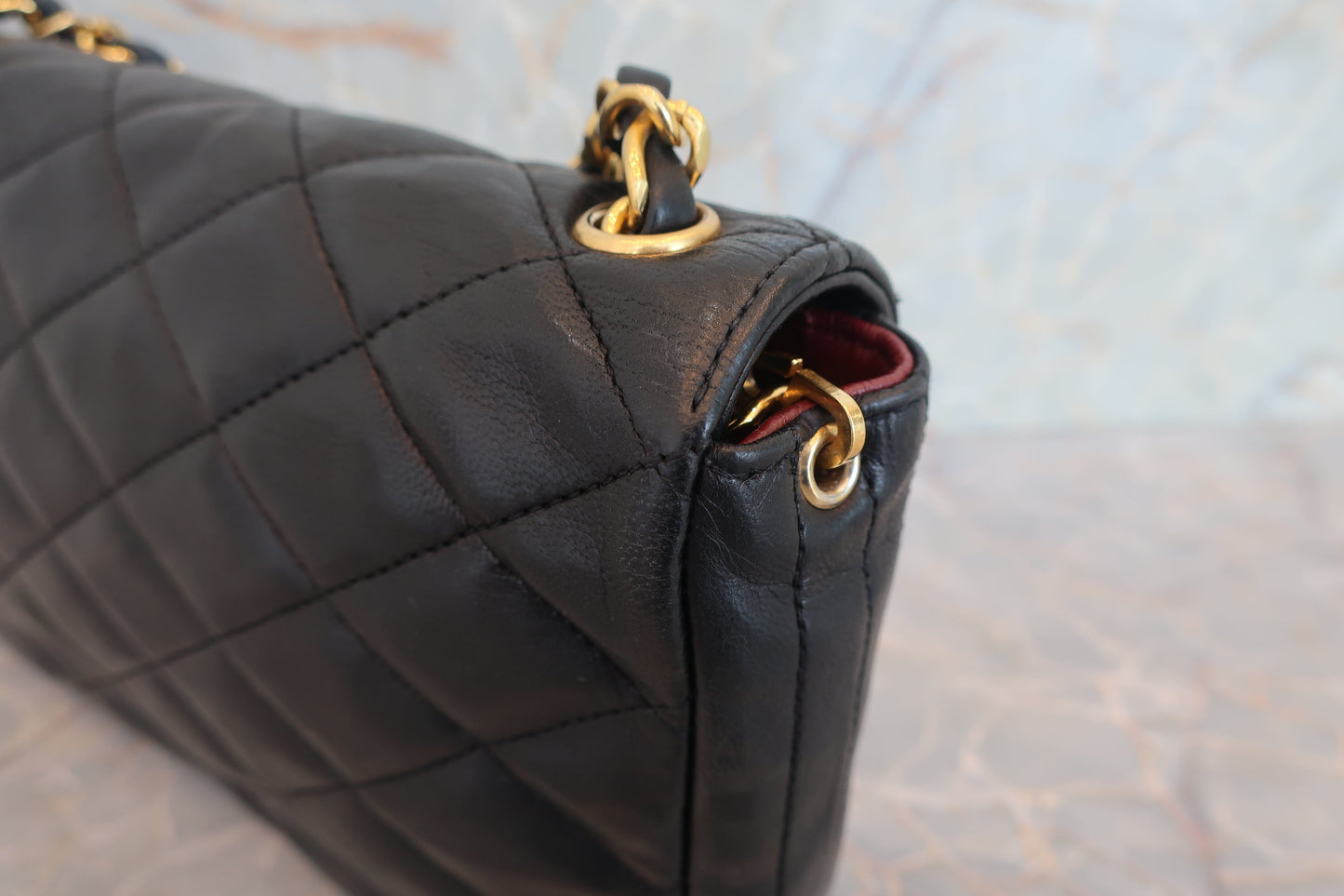 CHANEL/シャネル デカココチェーンショルダーバッグ ラムスキン ブラック/ゴールド金具 ショルダーバッグ 700060270