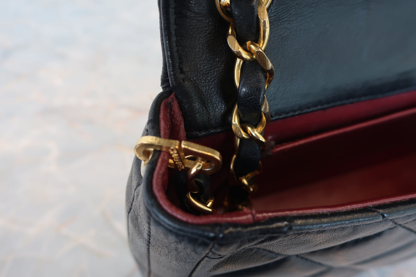 CHANEL/シャネル デカココチェーンショルダーバッグ ラムスキン ブラック/ゴールド金具 ショルダーバッグ 700060270