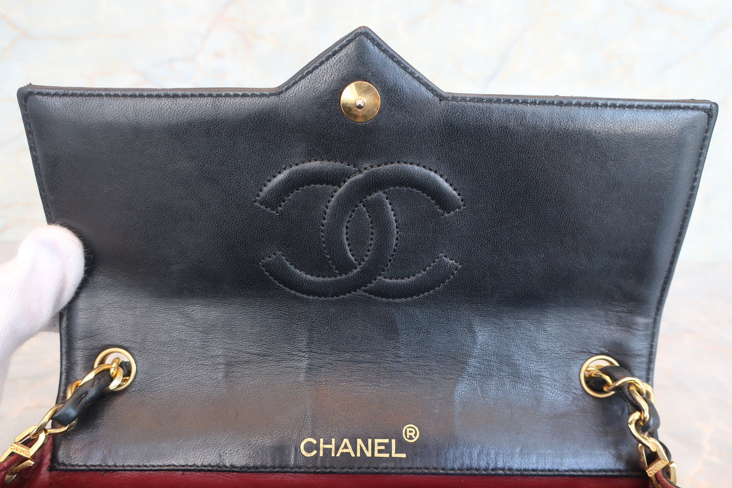 CHANEL/シャネル デカココチェーンショルダーバッグ ラムスキン ブラック/ゴールド金具 ショルダーバッグ 700060270
