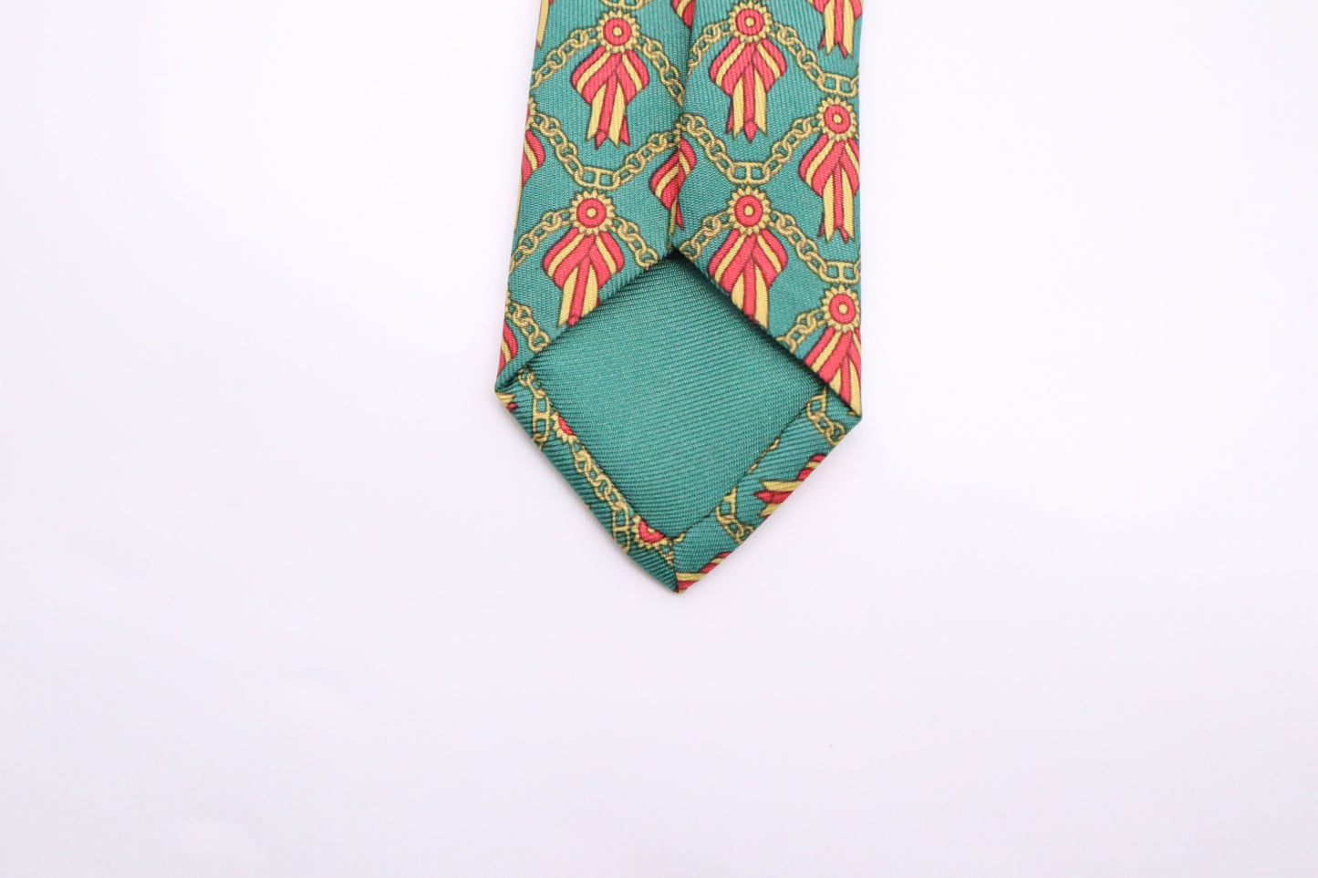 Hermes Tie in Green Silk
