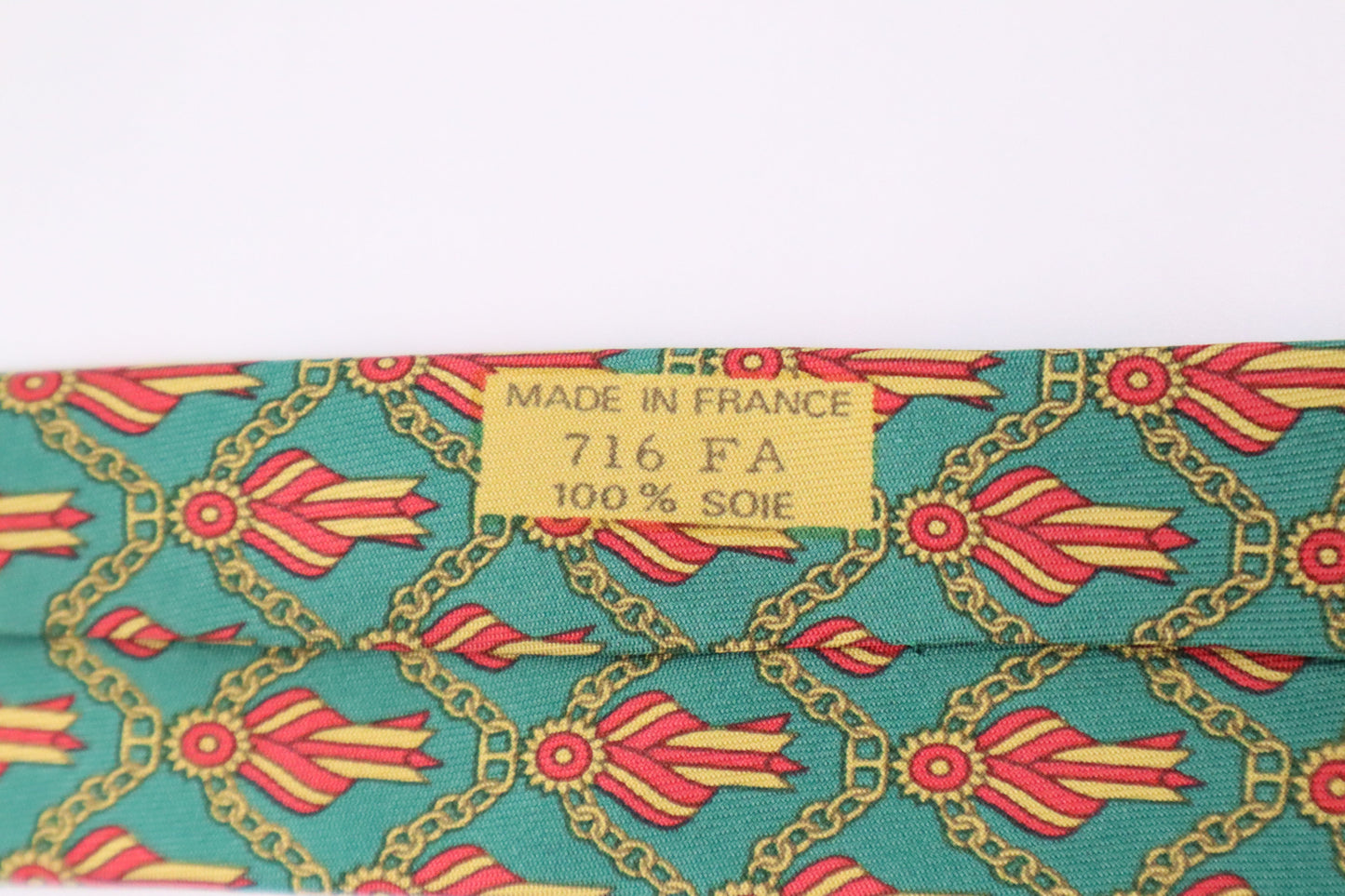 Hermes Tie in Green Silk