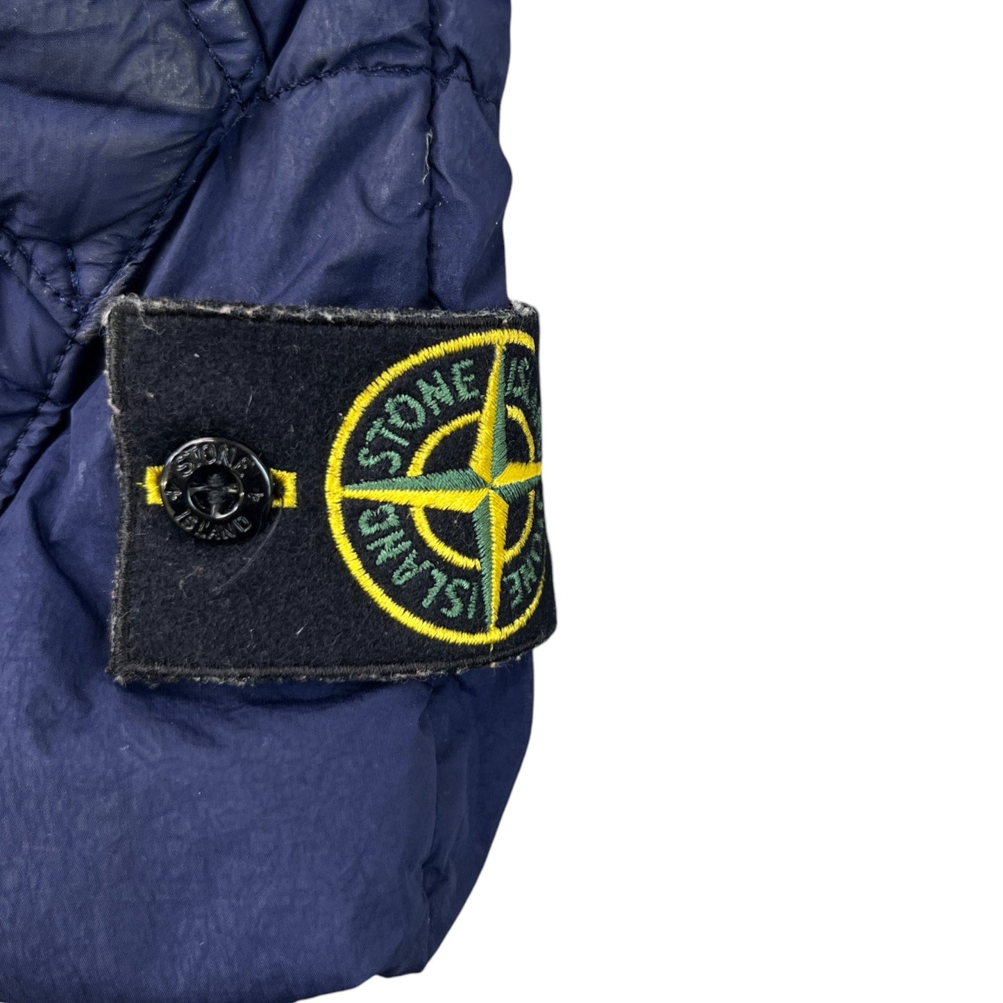 Applique Logo Crinkle Reps Gilet Blue Size M