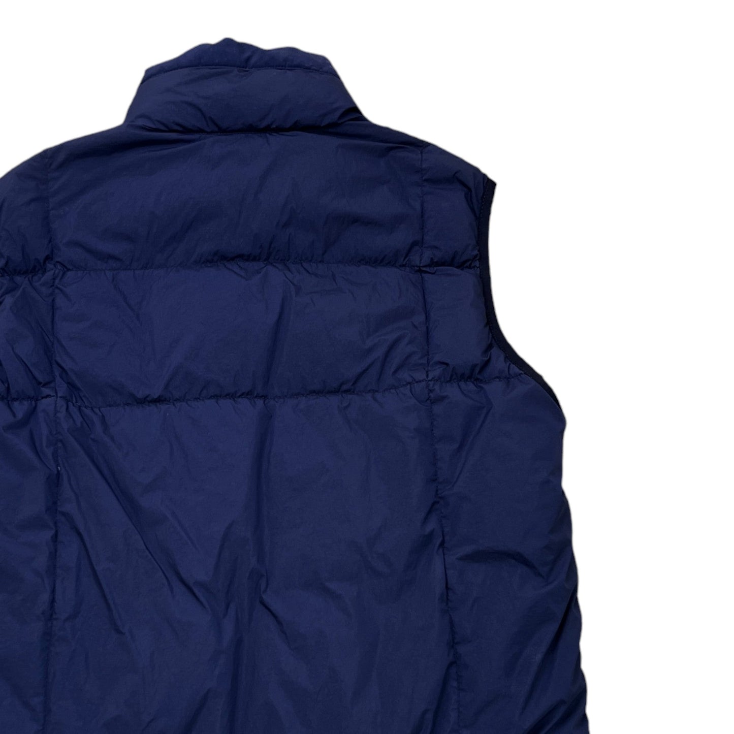 Applique Logo Crinkle Reps Gilet Blue Size M