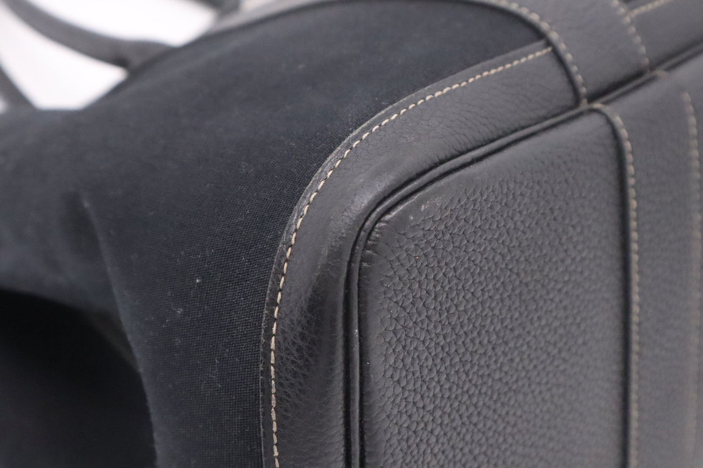 Hermes Garden Party 36 Bag in Black Canvas