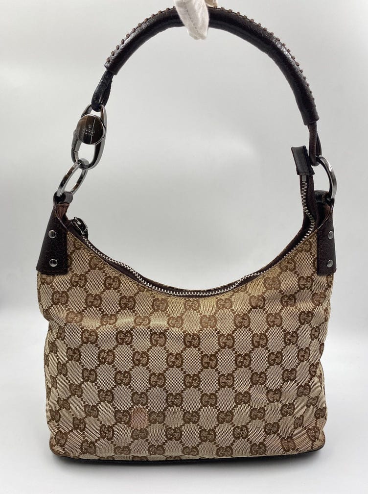 Gucci Vintage Logo Canvas Shoulder Bag