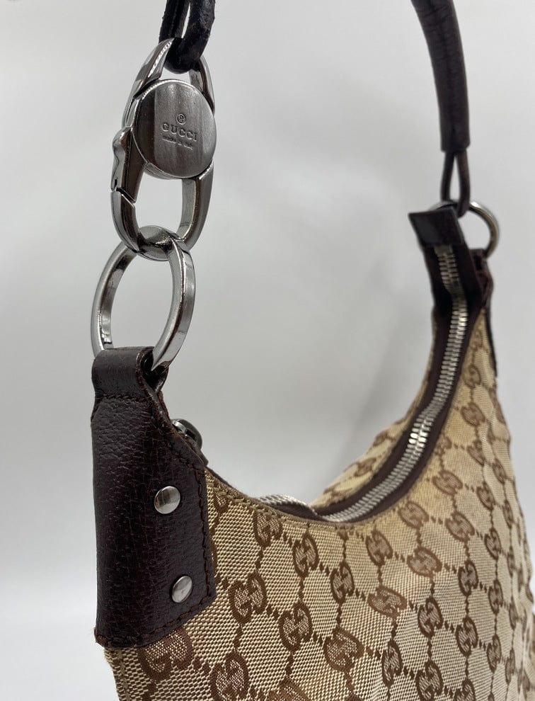 Gucci Vintage Logo Canvas Shoulder Bag