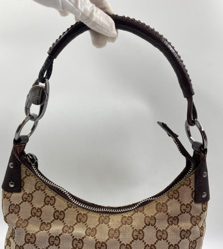 Gucci Vintage Logo Canvas Shoulder Bag