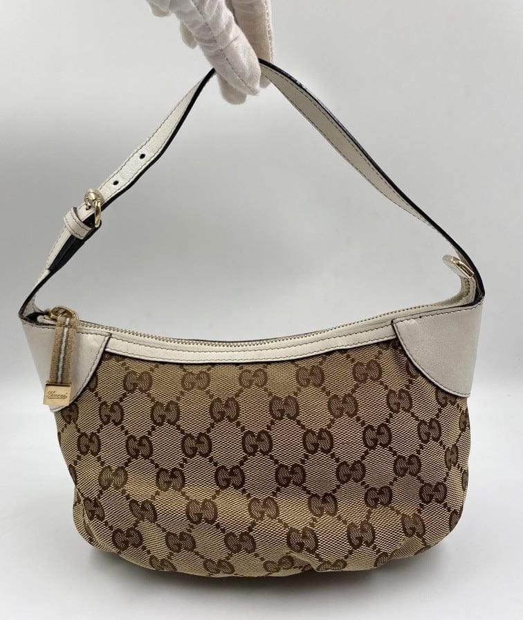 Gucci Vintage Logo Canvas Shoulder Bag