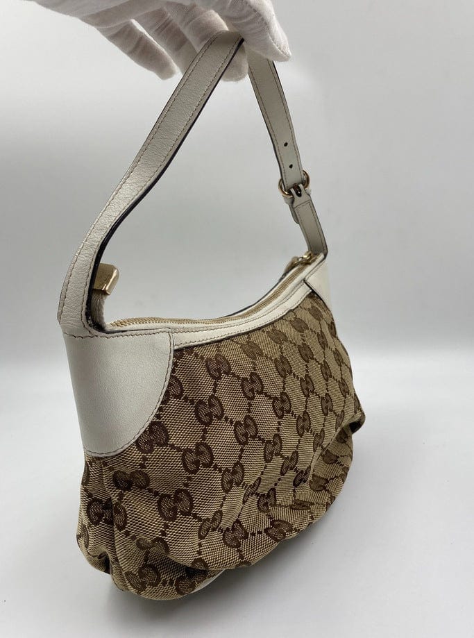 Gucci Vintage Logo Canvas Shoulder Bag