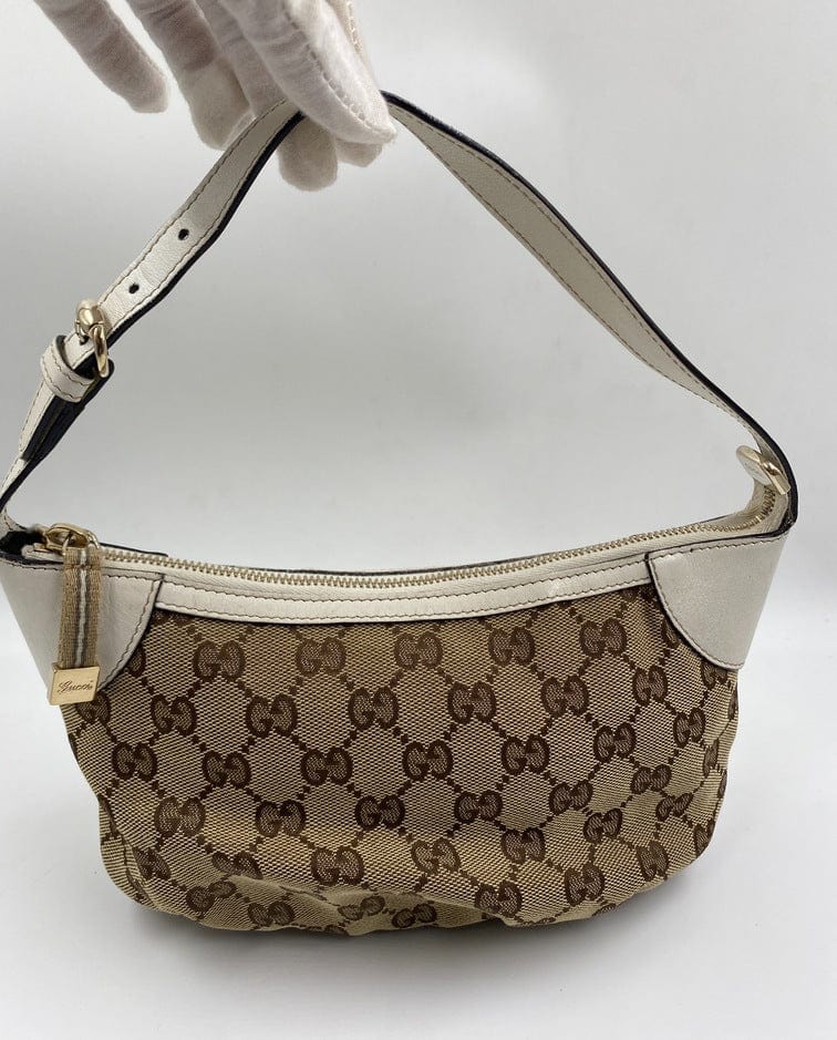 Gucci Vintage Logo Canvas Shoulder Bag