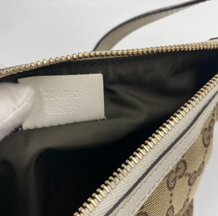Gucci Vintage Logo Canvas Shoulder Bag