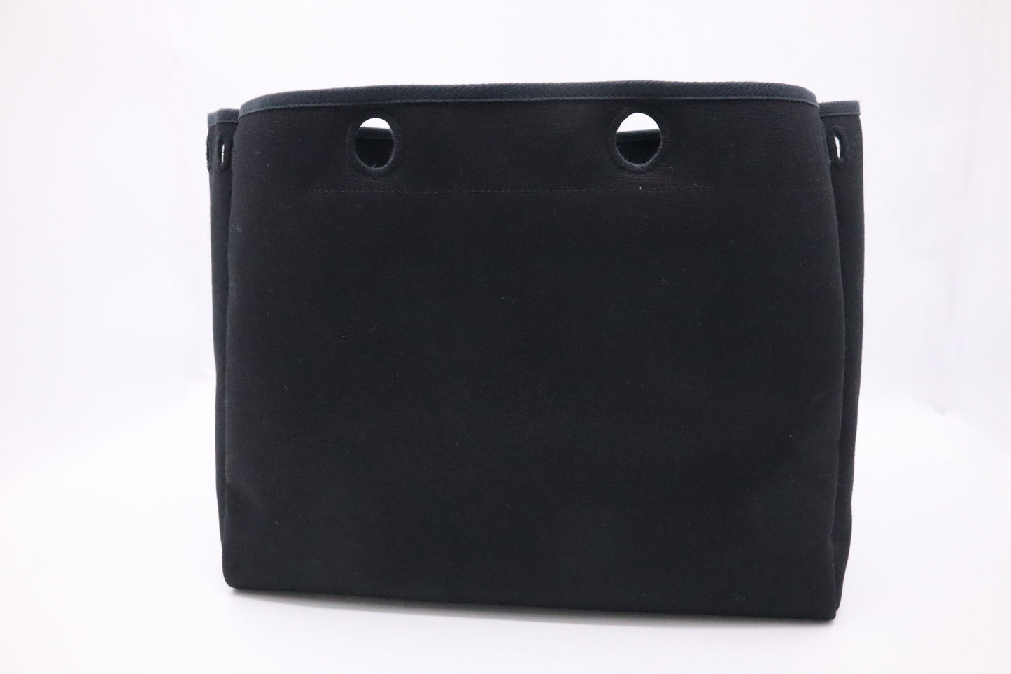 Hermes Herbag Cabas 50 in Black Canvas