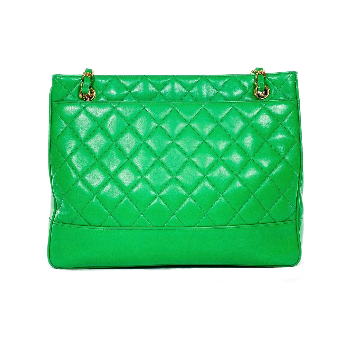 Chanel Green Lambskin Vintage Shoulder Bag