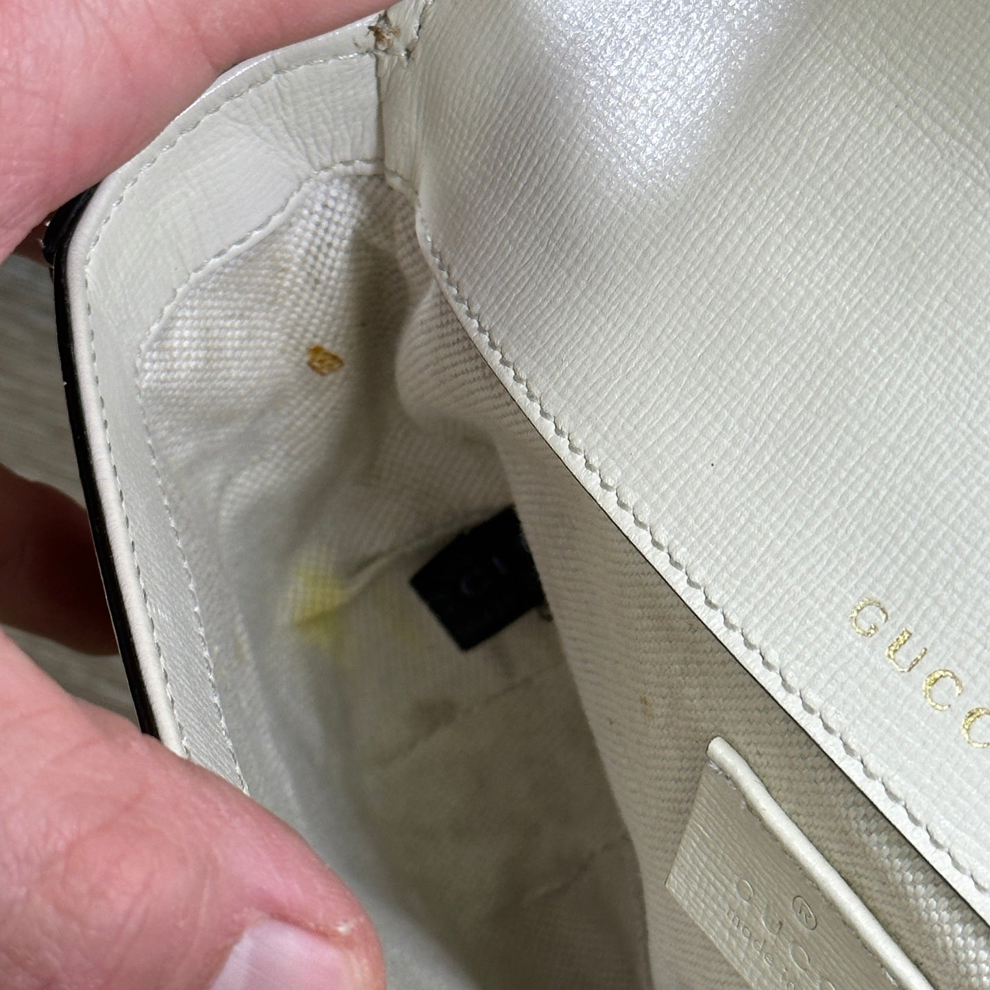 Gucci GG Supreme Monogram Web Mini Horsebit 1955 Shoulder Bag - Beige Mystic White