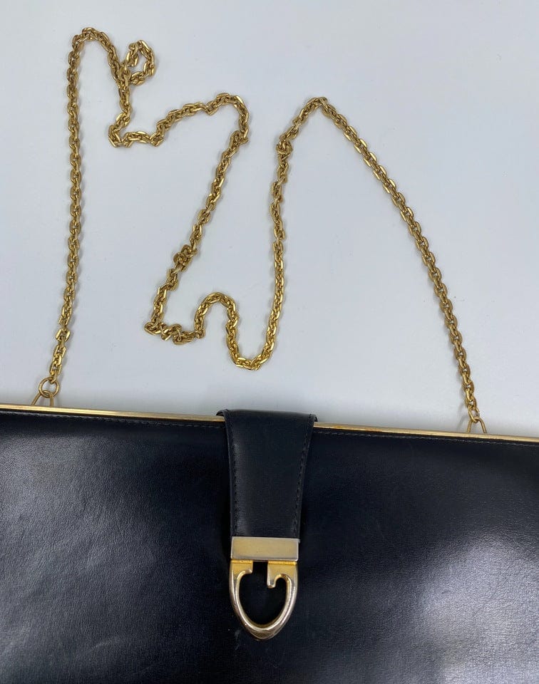 Vintage Gucci Shoulder Bag w Chain